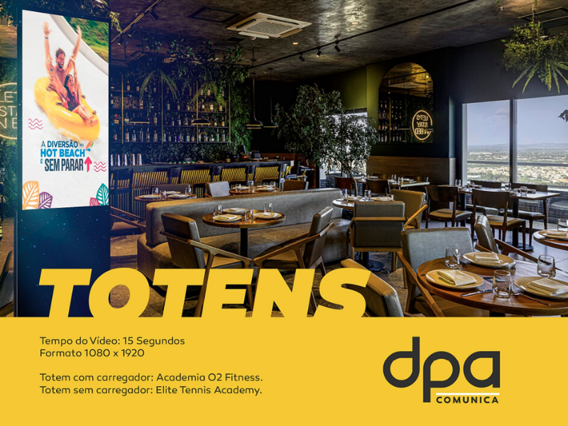 Totens digitais em ambientes comerciais