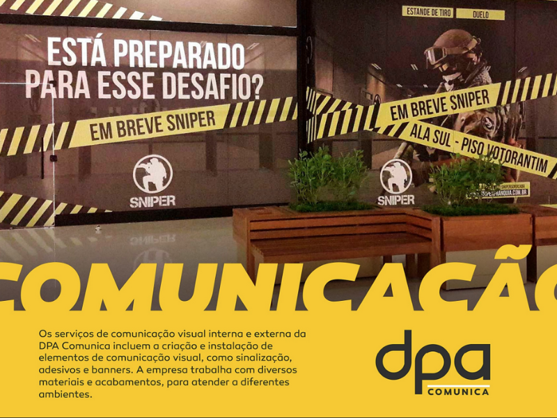 Comunicação visual interna com adesivação de ambiente